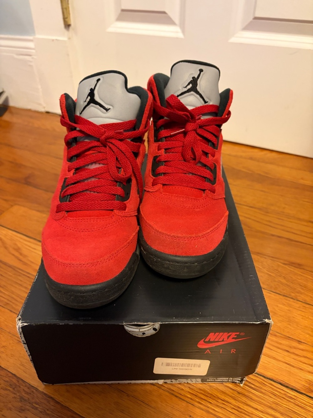 Jordan Kids' Red and Black Retro 5